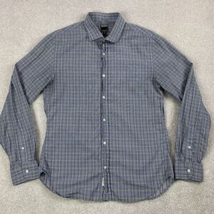 Todd Snyder Plaid Button Down Flannel LS Shirt Blue Mens Size Medium